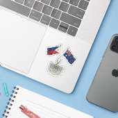 Sticker Filipino-Australien (Ordinateur portable avec iPhone)