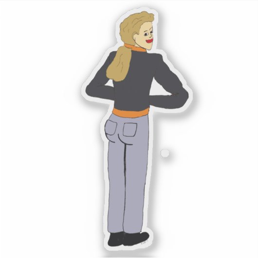 Sticker fille (Devant)