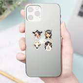 Sticker Fille Amoureux des animaux (Téléphone)