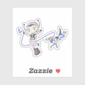 Sticker Fille Astéroïde (Feuille)