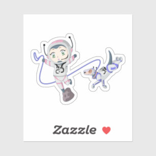 Sticker Fille Astéroïde
