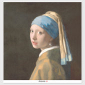 Sticker Fille avec une oreille perle (1665) Bagages (Feuille)