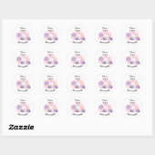 Sticker fille Baby shower Halloween Petit Boo (Feuille)
