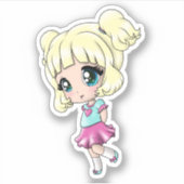 Sticker Fille blanche (Devant)