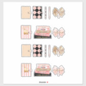 Sticker Fille Boss femmes haute mode décors (Feuille)