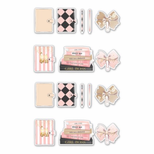 Sticker Fille Boss femmes haute mode décors (Devant)