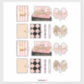 Sticker Fille Boss femmes haute mode décors (Feuille)