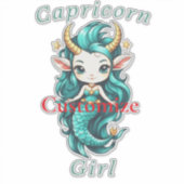 Sticker Fille Capricorne Sirène Thunder_Cove (Devant)