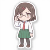 Sticker Fille Chibi Assassin Konoha Koga (Recto)