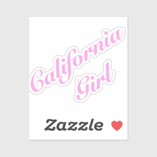 Sticker Fille de Californie (Feuille)