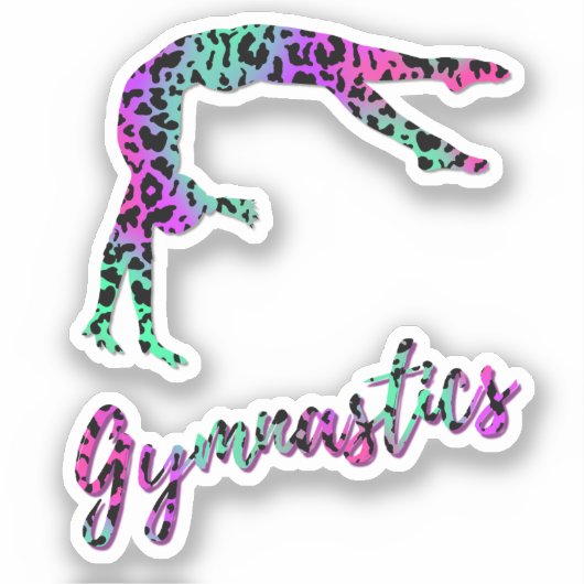 Sticker Fille de gymnastique sauvage | Gymnastique Poster (Recto)