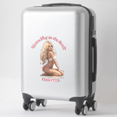 Sticker Fille de plage de Bikini Thunder_Cove (Sur valise)