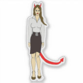 Sticker fille diable (Devant)