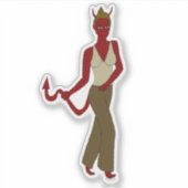 Sticker fille diable (Devant)