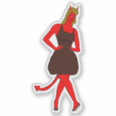 Sticker fille diable (Devant)