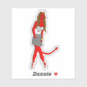 Sticker fille diable (Feuille)