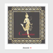 Sticker Fille Flapper des années 1920 Thunder_Cove (Feuille)