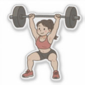 Sticker Fille forte ! (Devant)