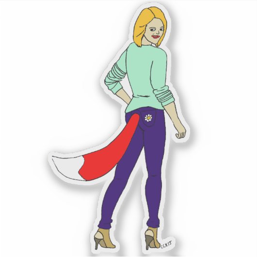 Sticker fille foy (Devant)