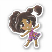 Sticker Fille indienne (Devant)