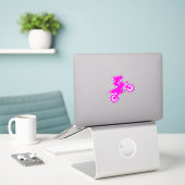 Sticker Fille Moto Cross (Ordinateur portable sur le bureau)