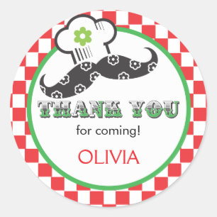 Sticker Fille Pizza Party Favoriser