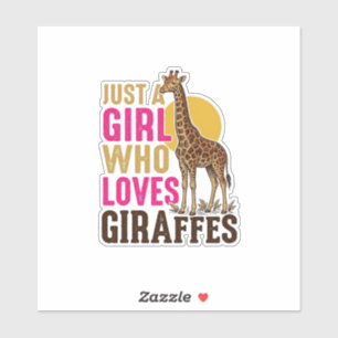 Sticker Fille qui aime les girafes Vintage Girafe T-shirt