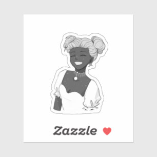 Sticker Fille sourire brillante