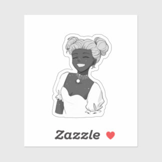 Sticker Fille sourire brillante