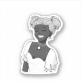 Sticker Fille sourire brillante (Devant)