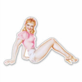 Sticker Fille vintage Pinup (Devant)