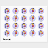 Sticker fille Viola mignonne (Feuille)
