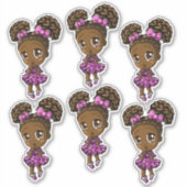 Sticker Filles afro-américaines (Devant)