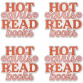 Sticker Filles Chaudes Lisent Des Livres (Devant)