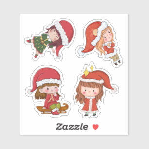 Sticker Filles de Noël