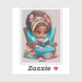 Sticker Filles du monde de la lecture - Djioubti (Feuille)