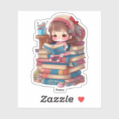 Sticker Filles du monde de la lecture - France (Feuille)
