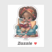 Sticker Filles du monde de la lecture - Kenya (Feuille)