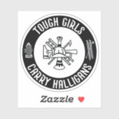 Sticker Filles dures transportent des halligans Drôle Cool (Feuille)