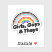 Sticker Filles, gays et iels (Feuille)