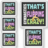 Sticker Filles Gymnastique - Flipping Crazy (Devant)