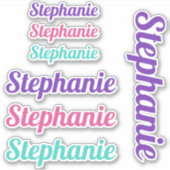Sticker Filles Nom Personnalisé Vinyl Décals Enfants Perso (Devant)