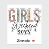 Sticker Filles Week-end Cheetah Imprimer Voyage Filles sur (Feuille)