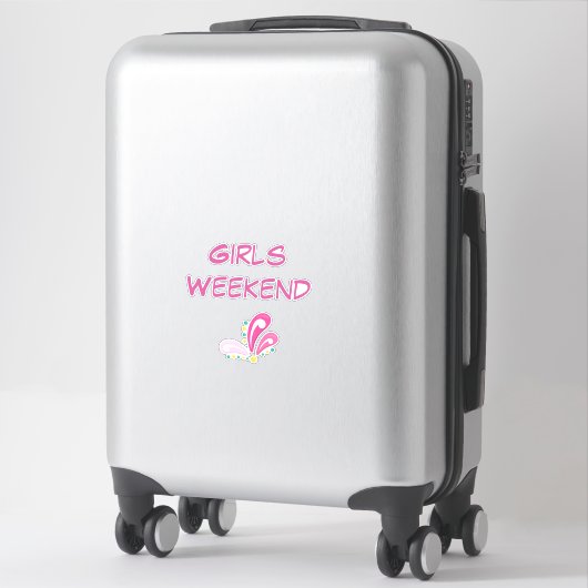 Sticker Filles Weekend Magenta brillant (Sur valise)
