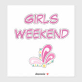 Sticker Filles Weekend Magenta brillant (Feuille)