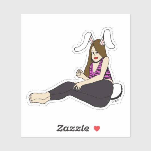 Sticker fillette (Feuille)