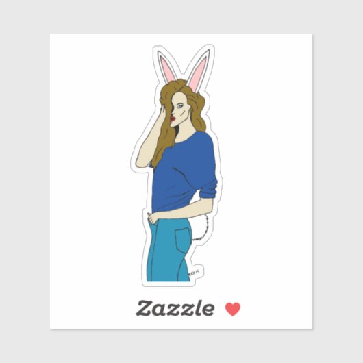 Sticker fillette (Feuille)