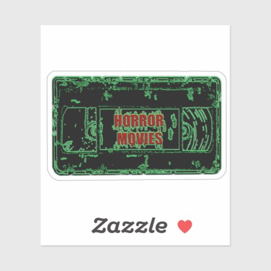 Sticker Films d'horreur VHS Black Green (Feuille)
