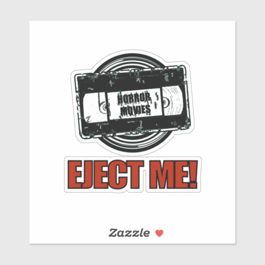 Sticker Films D'Horreur VHS Éjectez-Moi ! (Feuille)
