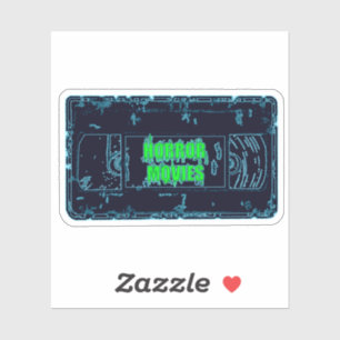 Sticker Films d'horreur VHS noir bleu